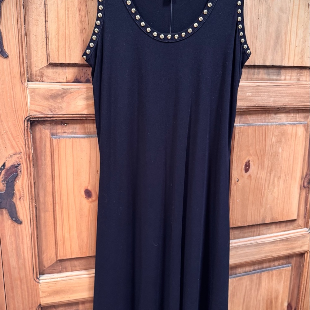 Premise Black  Dress with Metallic Stud Trim